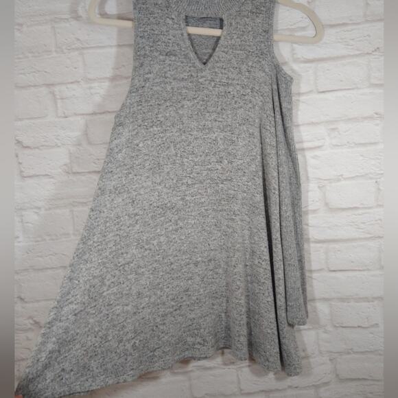 A I.N. San Francisco Heather Gray Brushed Cold Shoulder Long Sleeve Top Shirt S - Picture 8 of 12